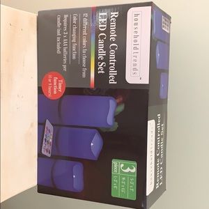 Remote controlled LED candle set